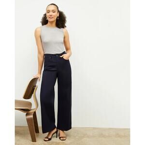 M.M. LaFleur The Milo Wide-Leg Jean - Eco Better Than Denim in Ink, Size 4
